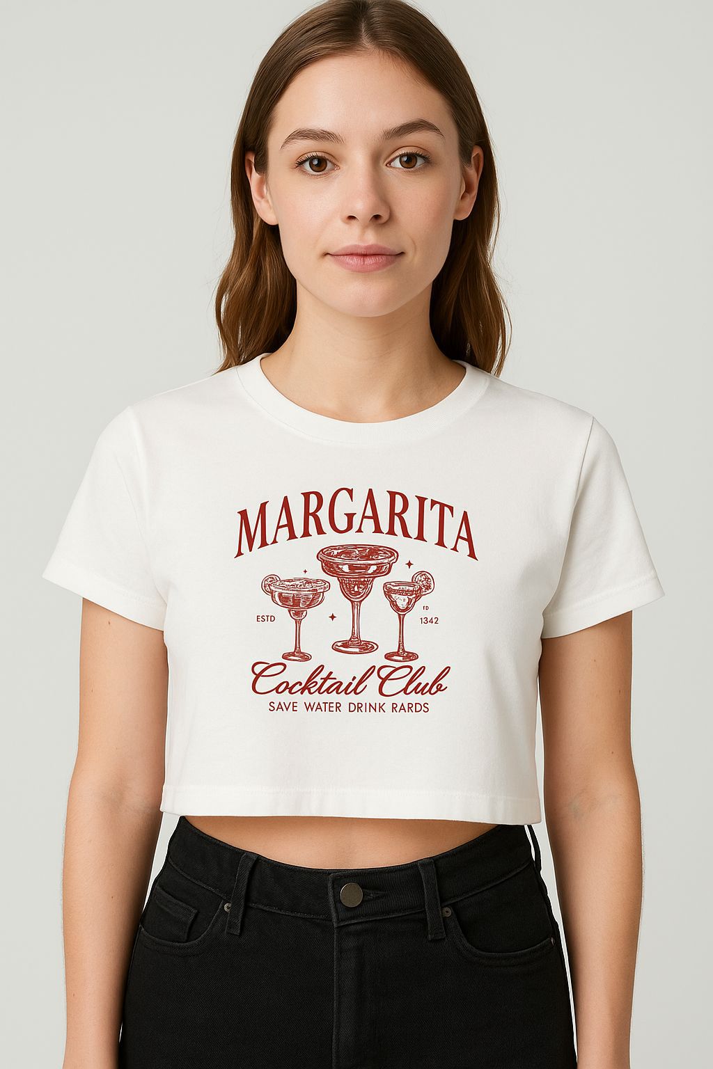 Margarita Cocktail Club Crop Tee