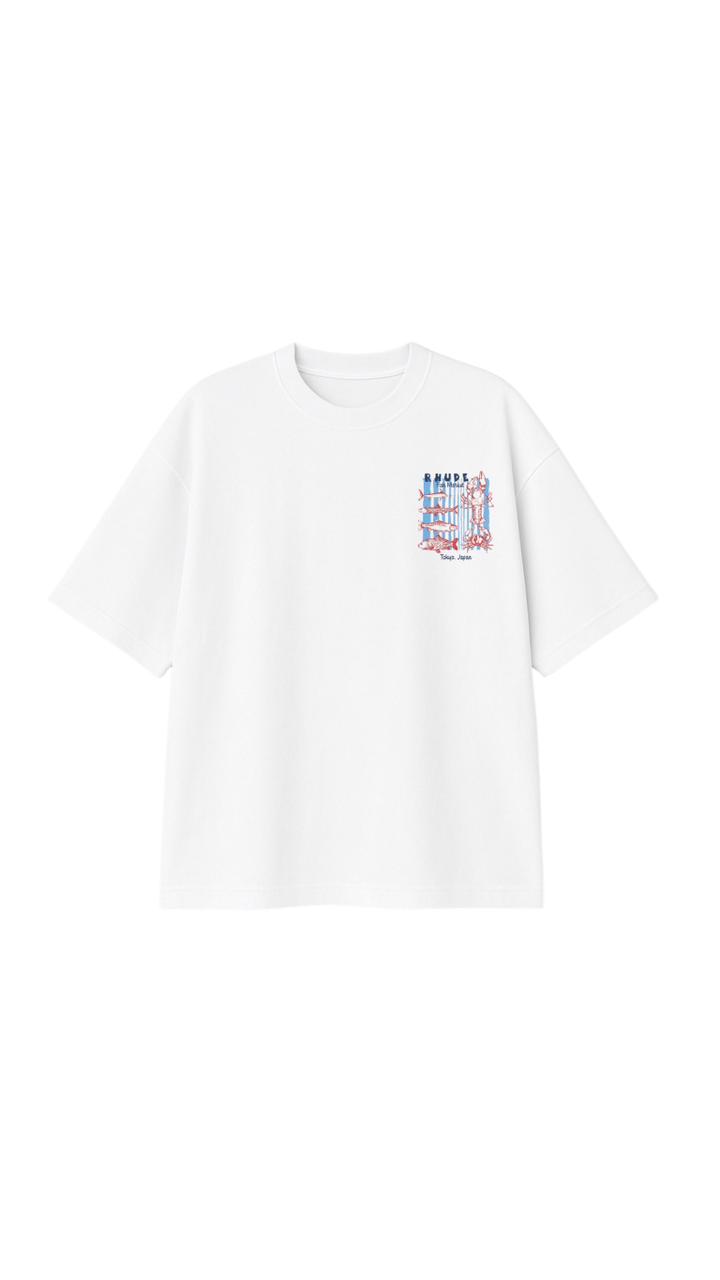 RHUDE FISH MARKET OVERSIZED T-SHIRT